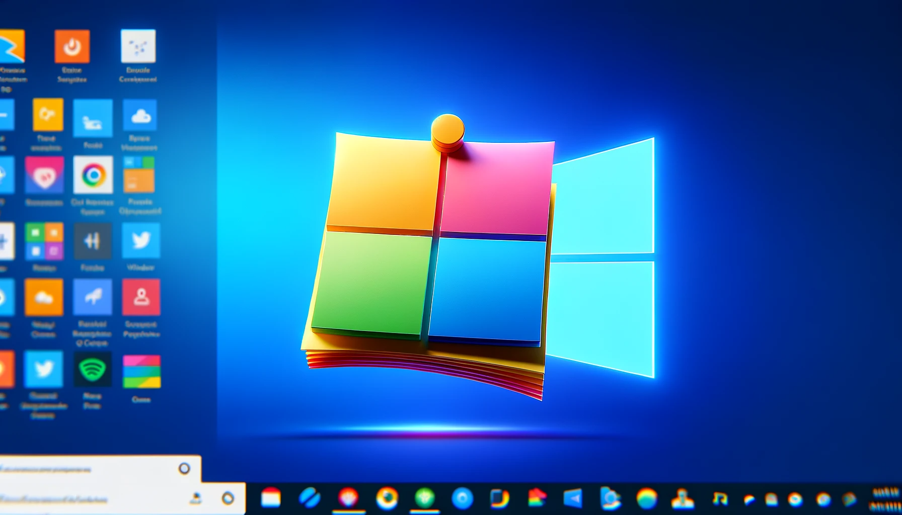 sticky note on a Windows 11